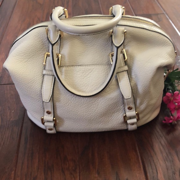 Michael Kors Bedford Ivory Leather Satchel - Picture 4 of 8